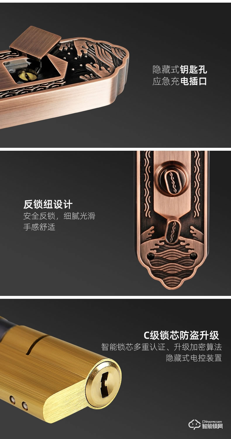 揚(yáng)子智能鎖 888S自動豪華別墅指紋鎖