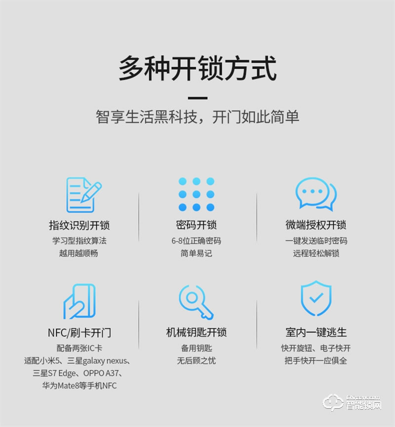 亞太天能智能鎖 A2c全自動(dòng)智能指紋鎖密碼鎖