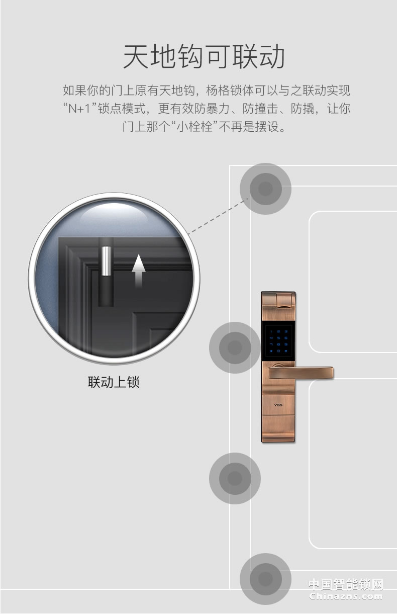 YGS楊格指紋鎖 家用防盜門鎖大門智能門鎖電子鎖指紋密碼鎖8857