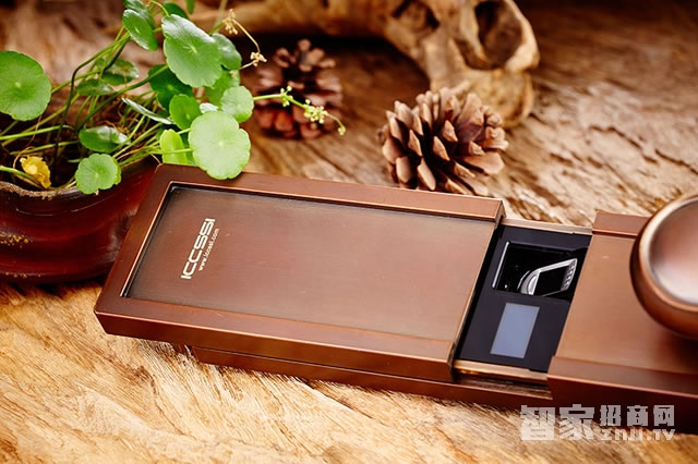 艾棲別墅指紋鎖 滑蓋智能鎖 電子鎖純銅鎖