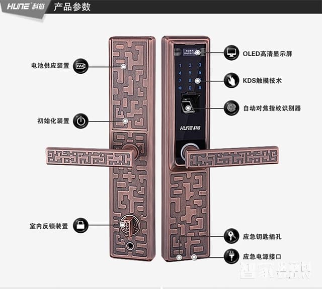 科裕歐式別墅智能鎖 大門防盜電子鎖