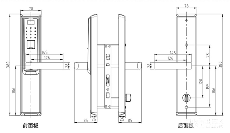 科裕不銹鋼智能鎖 公寓大門防盜密碼鎖