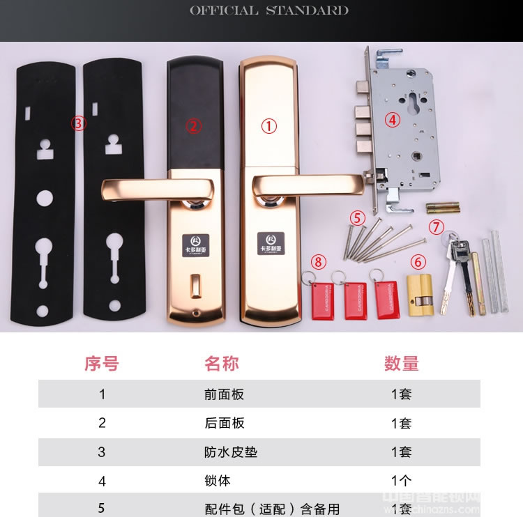 卡多利亞指紋鎖 家用防盜門滑蓋電子鎖 智能指紋密碼鎖