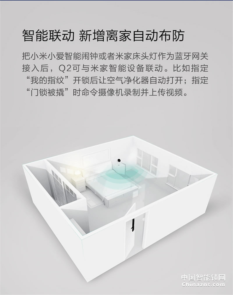 鹿客（LOOCK）Q2指紋鎖智能鎖 家用防盜門鎖