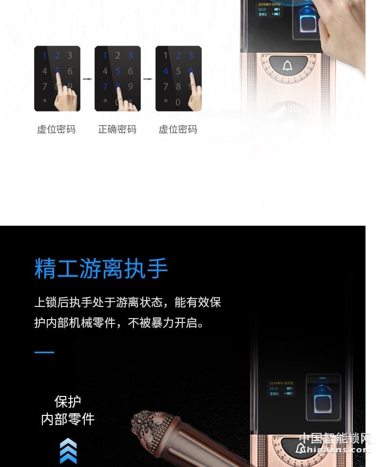 羅曼斯全自動智能鎖DD2 家用防盜門指紋鎖密碼電子入戶門鎖