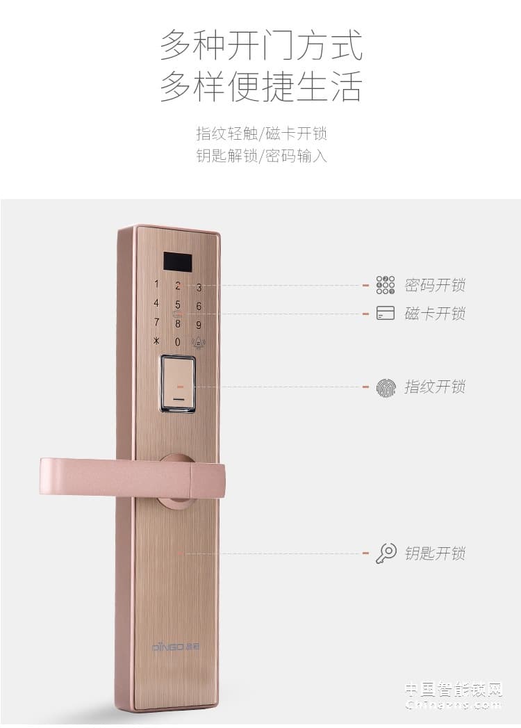 榮事達品冠密碼鎖小智16 家用防盜門指紋鎖