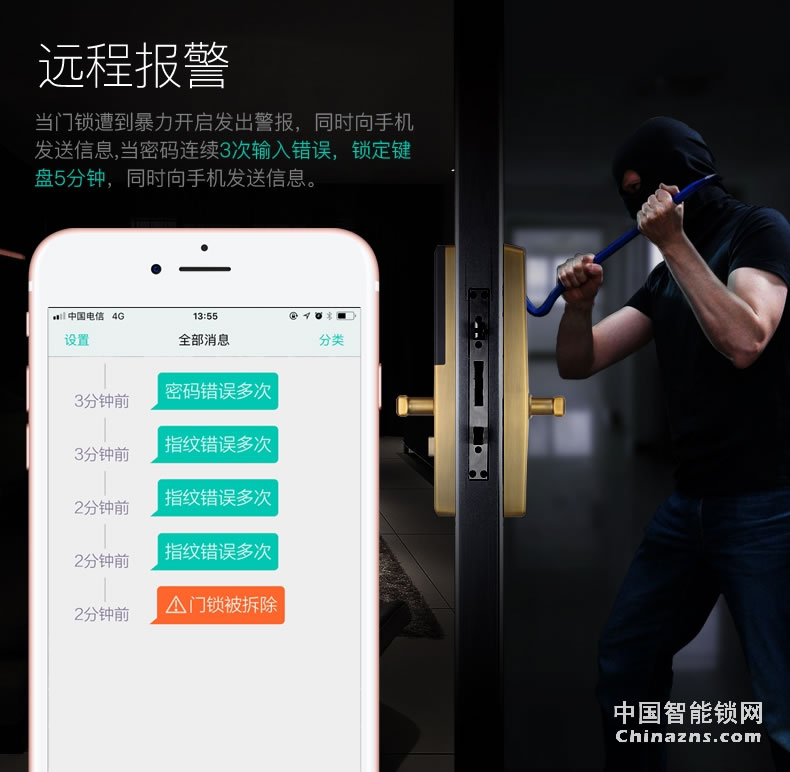 匯泰龍指紋鎖DS-69898 云智能手機(jī)APP控制密碼鎖