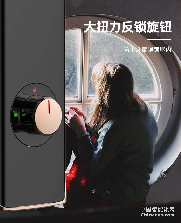 蘭和指紋鎖K08 遠程操控鎖 家用防盜門鎖