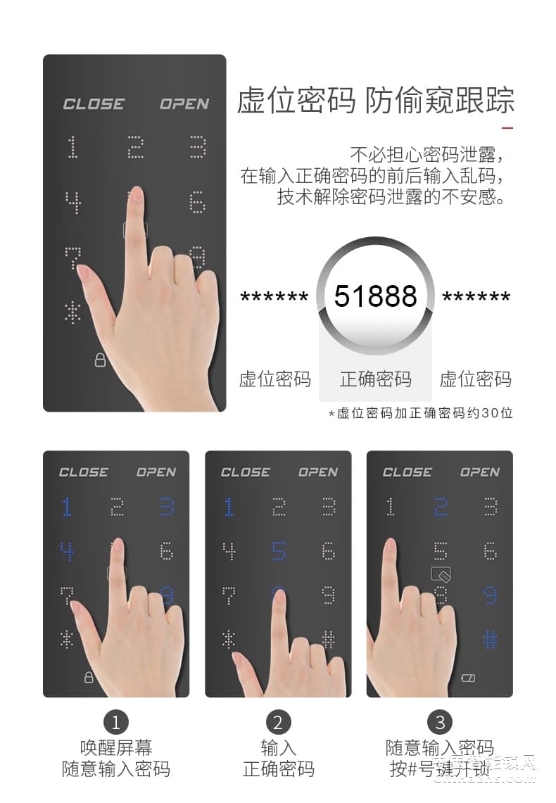 頂固安全指紋鎖 全自動推拉智能鎖T1