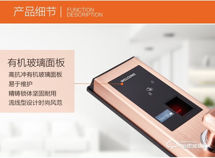 阿波羅智能鎖 直板指紋密碼鎖 家用防盜智能門鎖