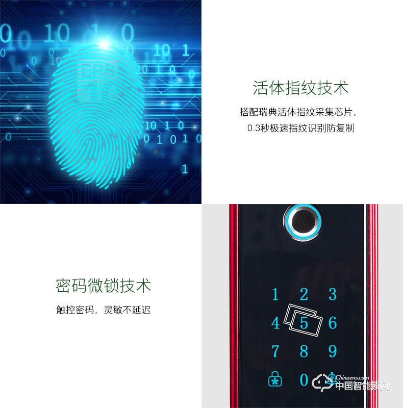 朗凱斯指紋鎖L910智能鎖指紋鎖家用防盜門鎖指紋密碼鎖