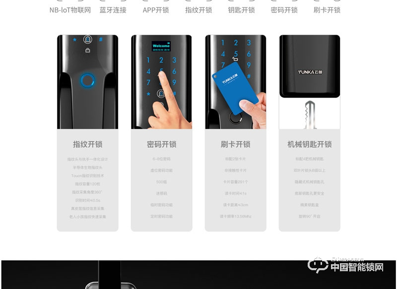云咖指紋鎖K3全自動(dòng)智能鎖 家用防盜門(mén)指紋密碼鎖