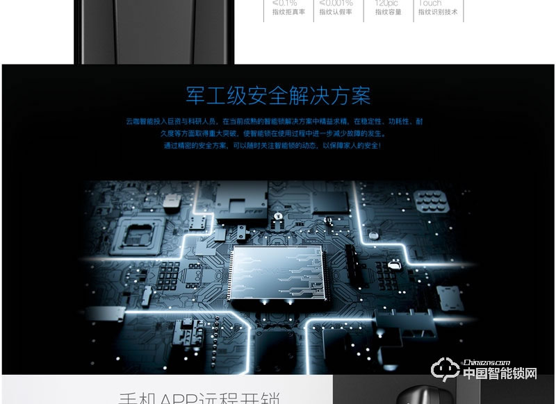 云咖智能鎖 人臉識別智能鎖 家用防盜門電子密碼鎖