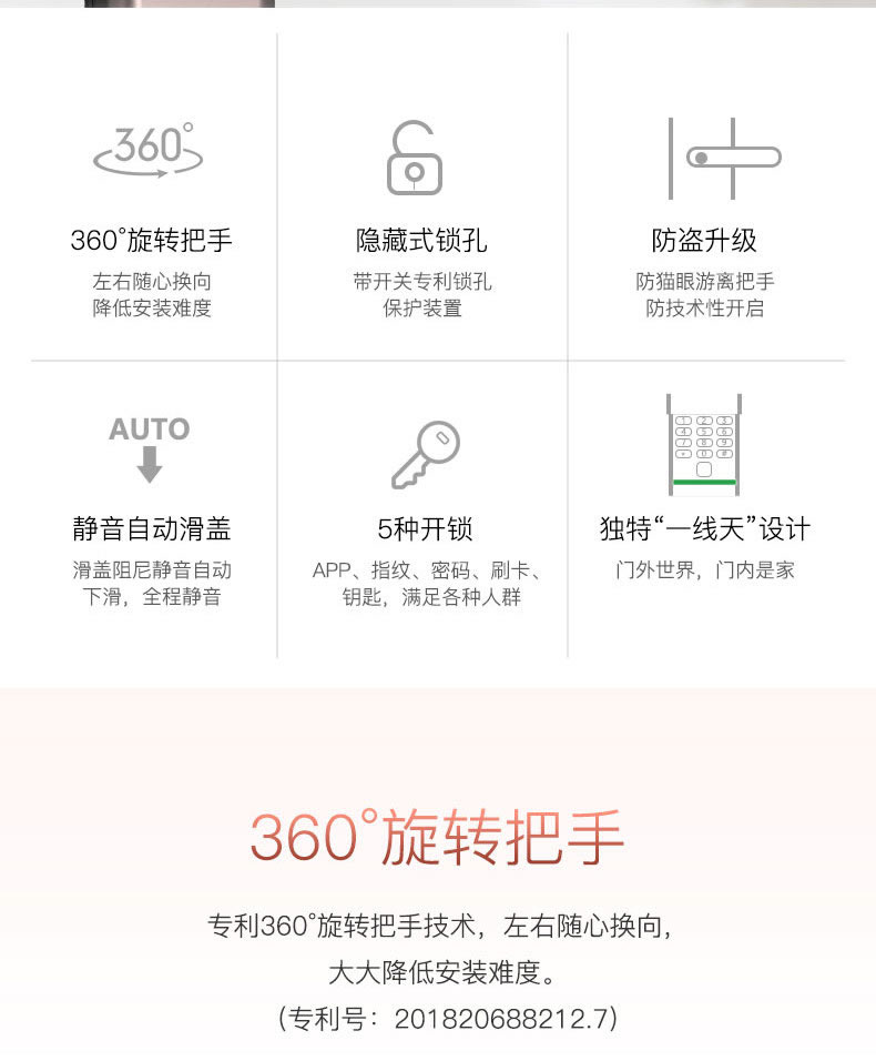 楊格指紋鎖 家用防盜門指紋鎖密碼鎖刷卡鎖