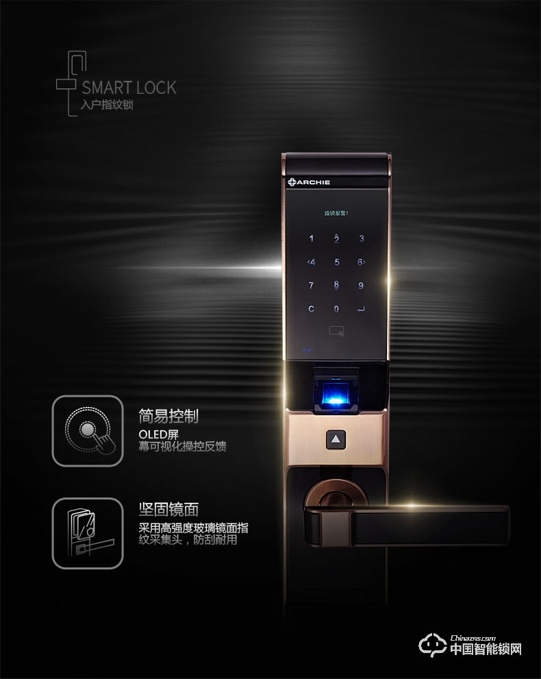 雅潔智能門鎖 AJ2021-02電子鎖防盜大門密碼鎖入戶外鎖