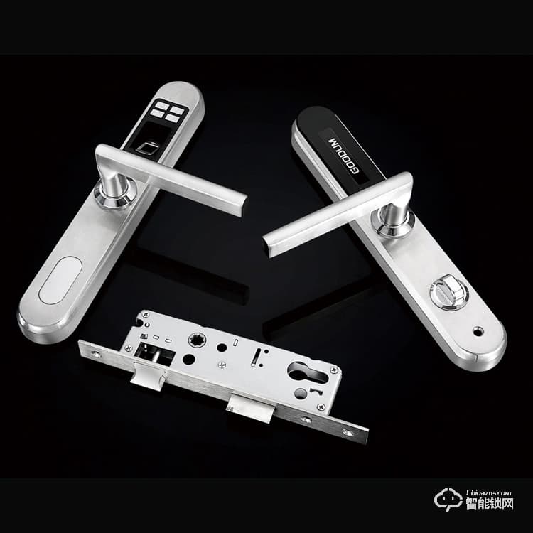 高盾智能鎖 E5800指紋密碼電子鎖 純不銹鋼防盜門(mén)天地桿鎖體