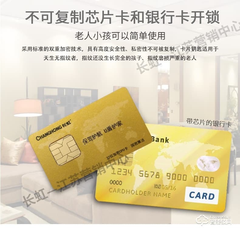 長虹智能鎖 W18家用防盜門鎖智能鎖密碼鎖