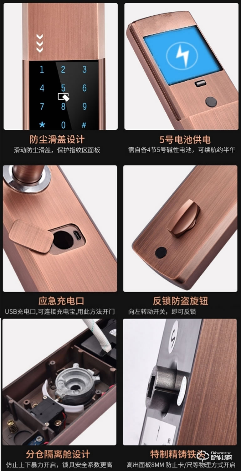 Point Lock智能鎖 家用防盜門密碼鎖智能門鎖