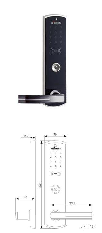 皇鼎智能鎖 DL-2149-CPR-BNCR 電子觸屏密碼感應(yīng)執(zhí)手鎖