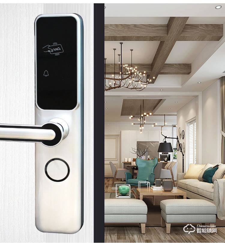 居頂指紋鎖 刷卡鎖磁卡感應門鎖ic卡鎖