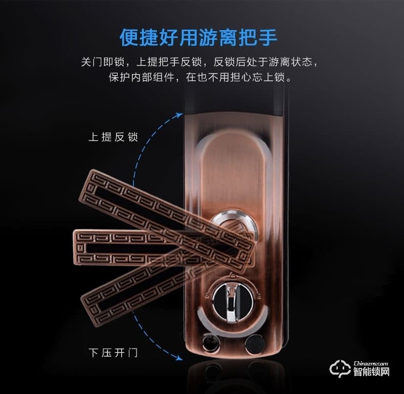 鑫國鑫智能鎖 8002雙安保模式指紋密碼鎖