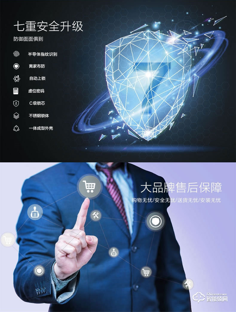 海爾智能鎖 T51家用推拉鎖防盜門鎖密碼鎖