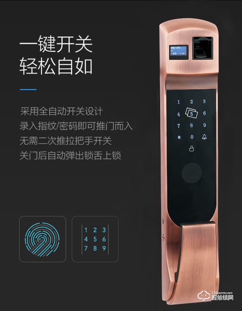 美鼎智智能鎖 家居防盜門防貓眼感應密碼鎖