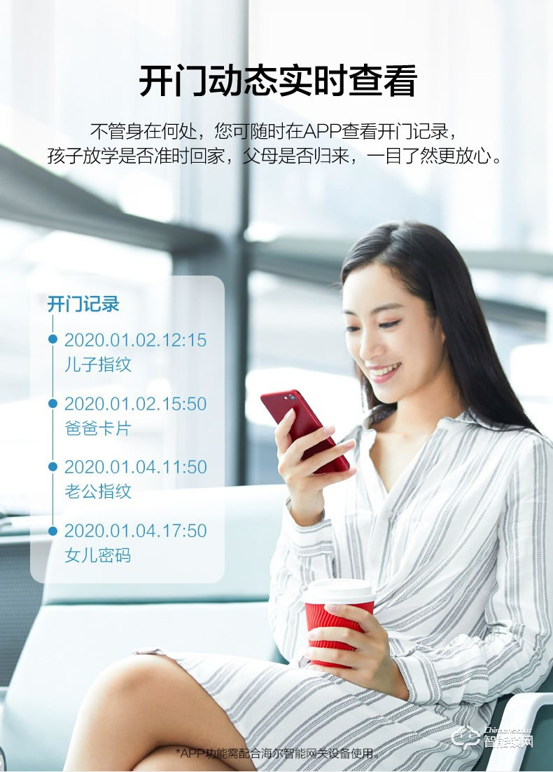 海爾智能鎖 E20家用防盜門智能門鎖電子密碼鎖