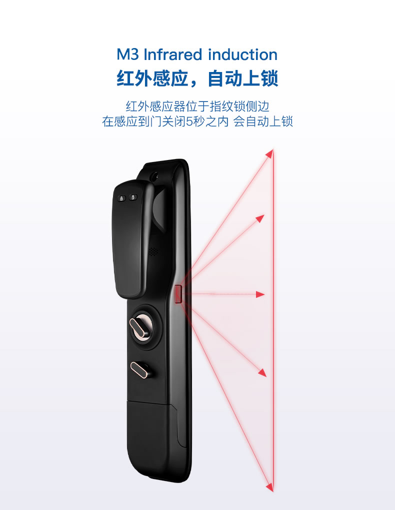 米博士智能鎖 M3家用防盜門密碼鎖入戶門電子鎖