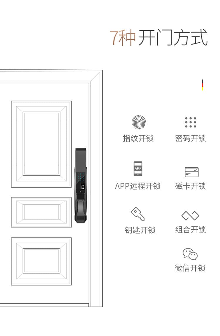 米博士智能鎖 全自動指紋鎖家用密碼鎖