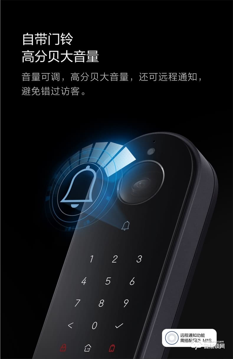 綠米智能鎖 P100家用防盜智能攝像頭門鎖