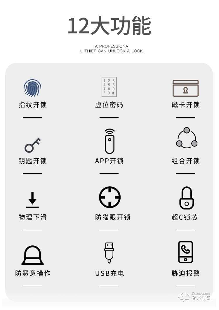 梵帝洛克智能鎖A2指紋鎖家用智能鎖防盜門電子鎖密碼鎖大門APP自