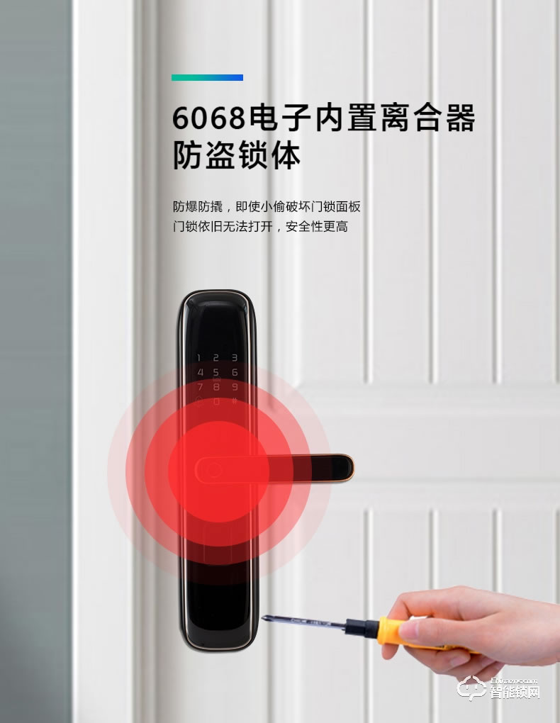 淺指智能鎖 SL-M2家用防盜門密碼鎖電子鎖