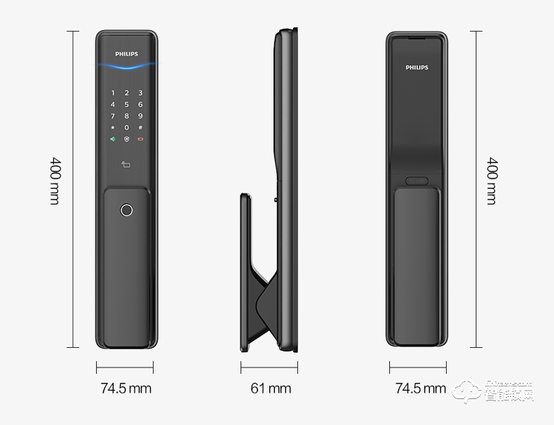 飛利浦智能鎖 6300推拉式全自動(dòng)電子密碼鎖