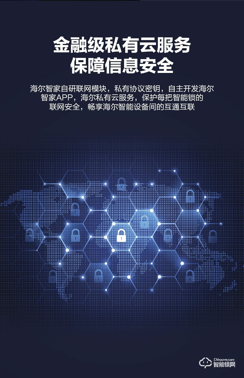 海爾智能鎖 P18推拉式家用防盜門全自動智能鎖