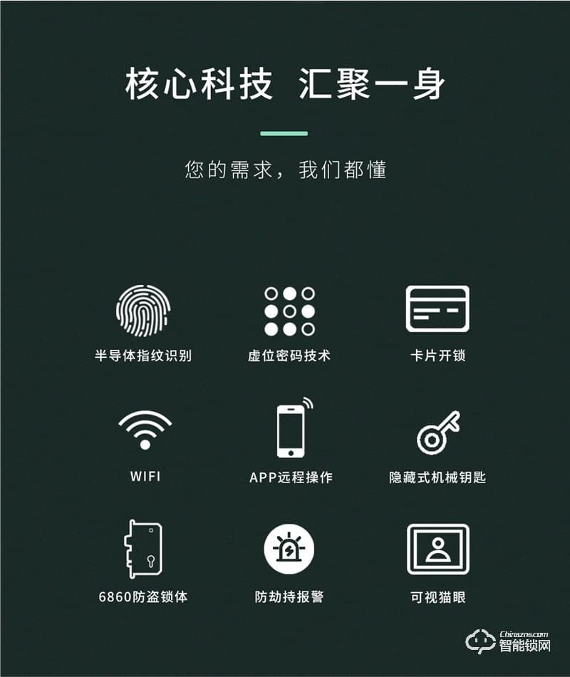 琨山通用智能鎖 W86家用防盜門密碼鎖智能門鎖