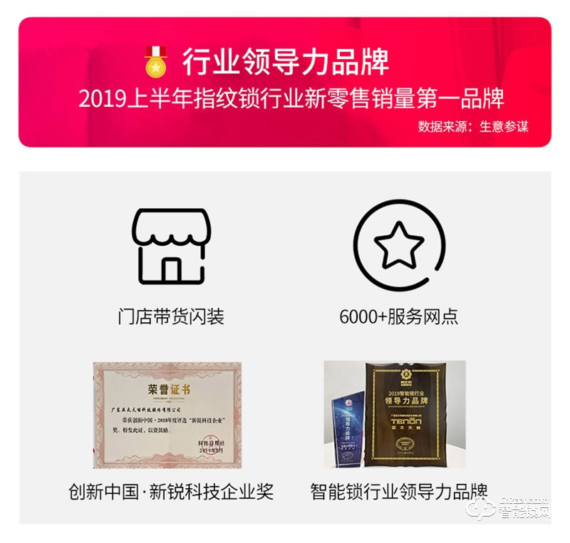 亞太天能A3全自動指紋鎖 門內外雙芯雙系統