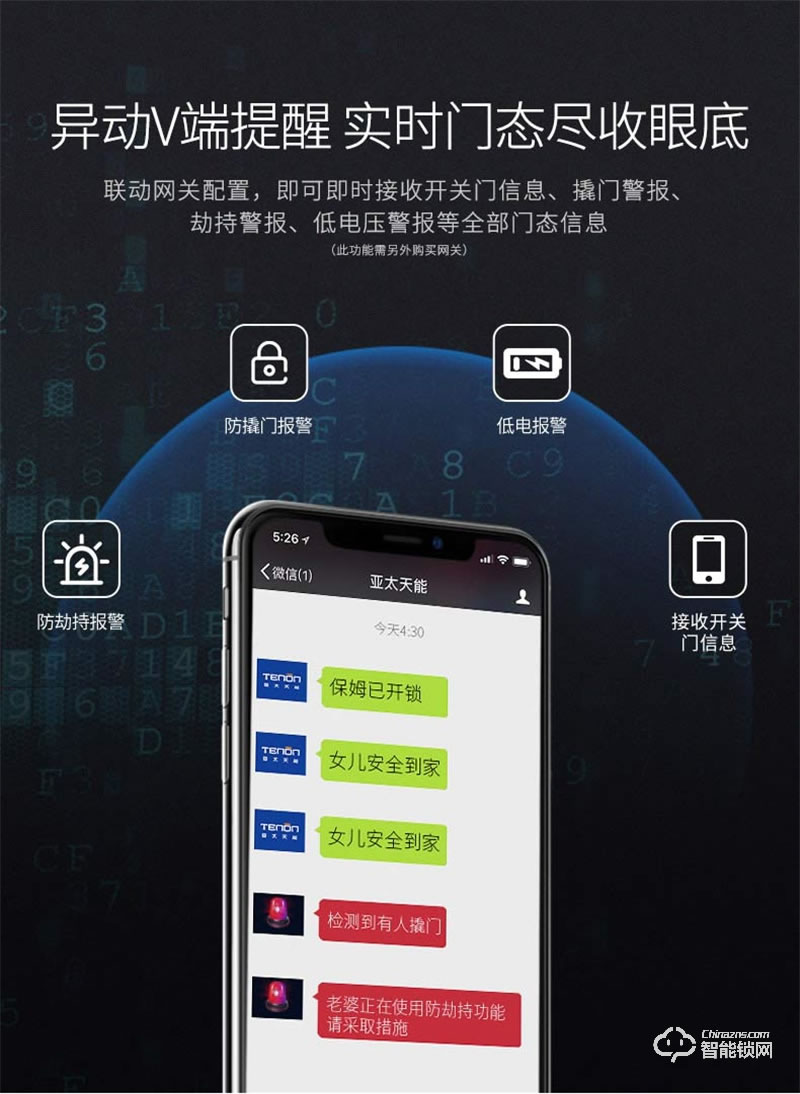 亞太天能A2c指紋鎖 內外雙重防護