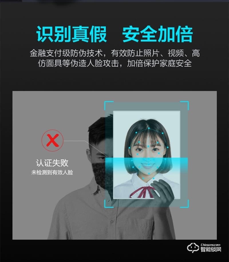 洛克曼G16智能鎖3D人臉識別 人體感應開門