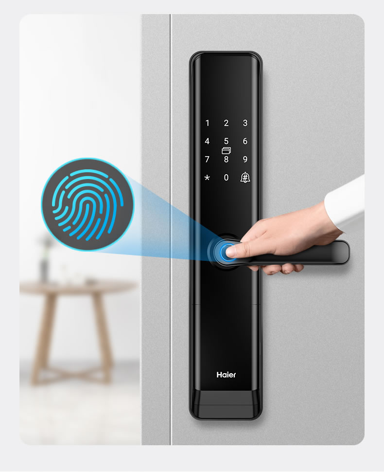 海爾智智能28E指紋鎖家用防盜門密碼鎖28E