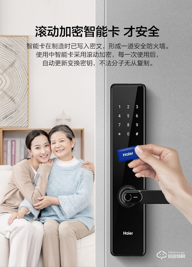 海爾20E智能鎖 2.5D高強度鋼化屏