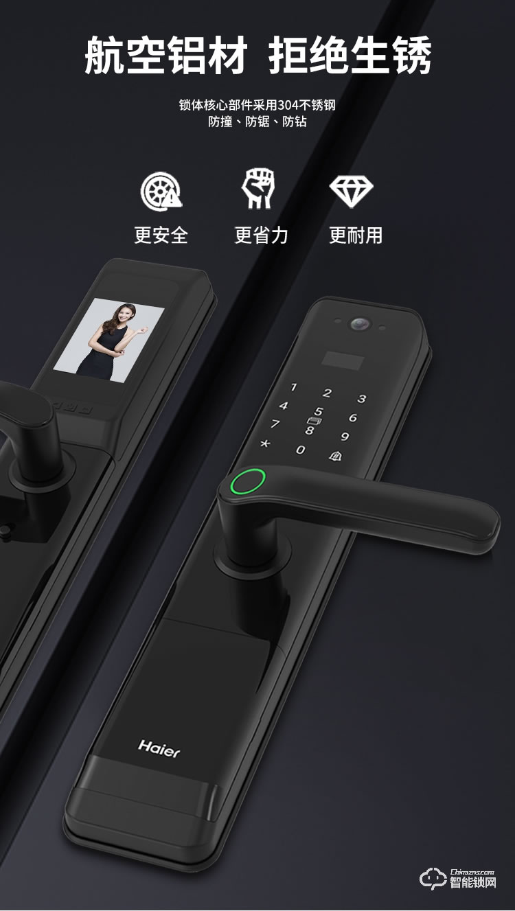 海爾28EV智能鎖 警報C級鎖芯