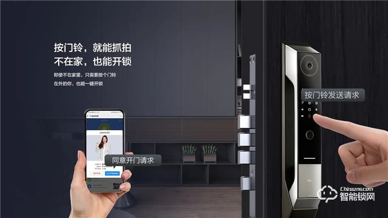 TCL大屏貓眼全自動鎖Q9 防盜門鎖密碼鎖電子鎖