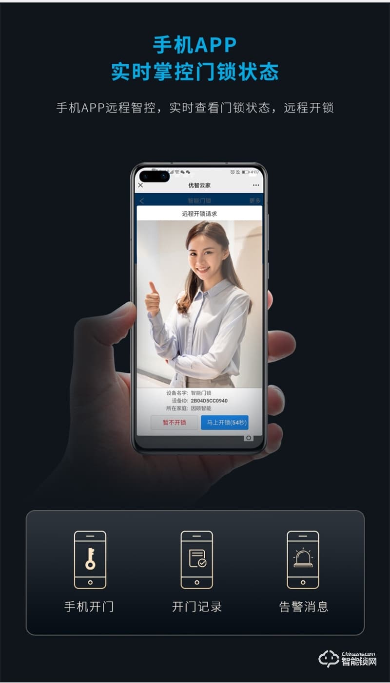 因碩智能鎖C06 家用防盜門密碼鎖