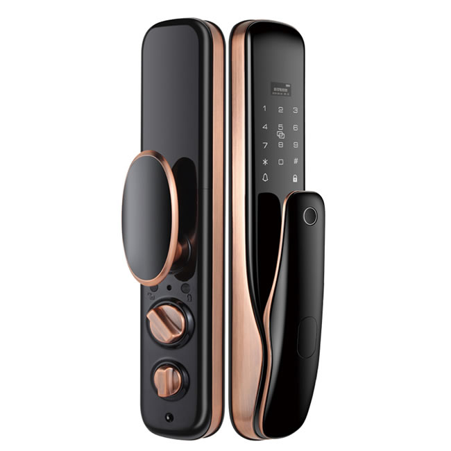 朗菲智能鎖 全自動推拉式智能貓眼鎖