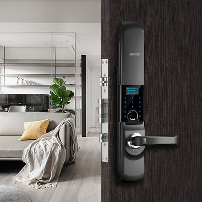 黑龍智能全自動(dòng)指紋鎖H5 家用木門防盜門鎖