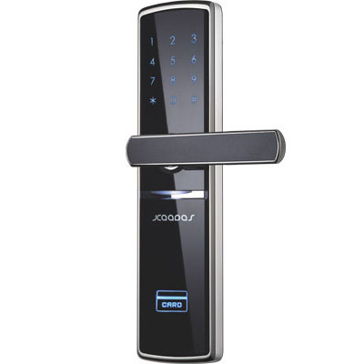 君豪智能鎖 直板指紋鎖 家用電子密碼刷卡鎖