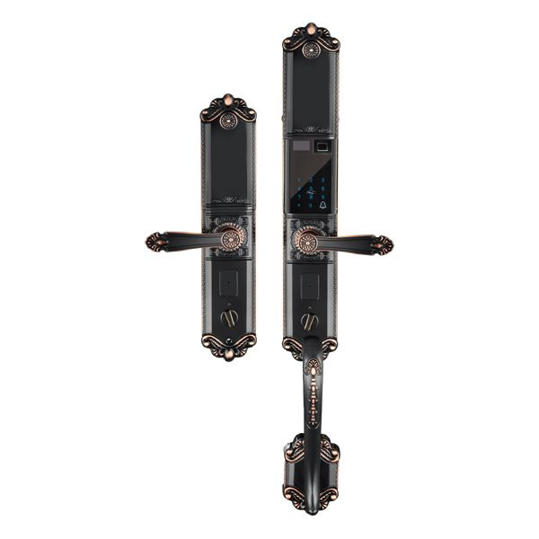 衛安指紋鎖 9819典雅黑 別墅式滑蓋指紋鎖