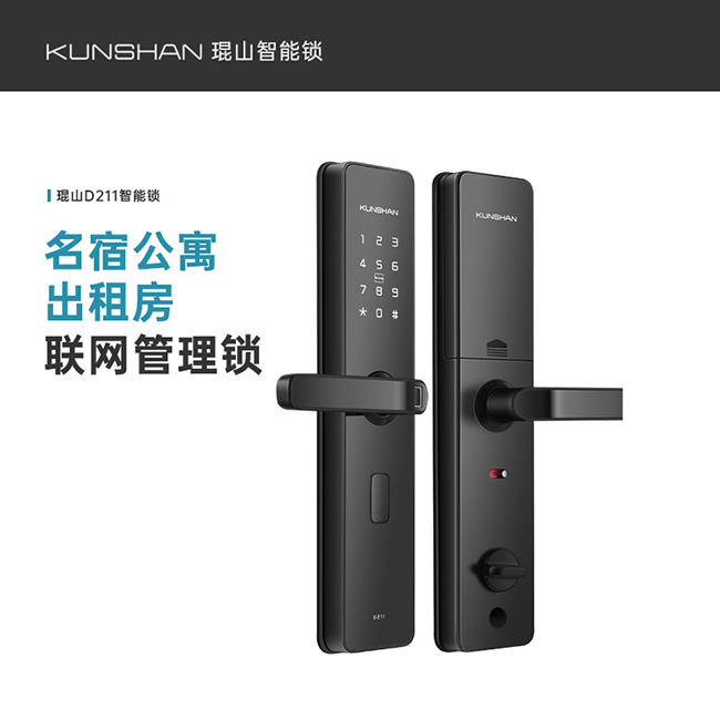 琨山通用智能鎖 D211物聯網鎖NB-IOT家用防盜門鎖