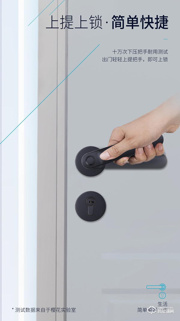 【房門新寵·簡約之選】櫻花DZ-7003分體室內門智能鎖 新品上市